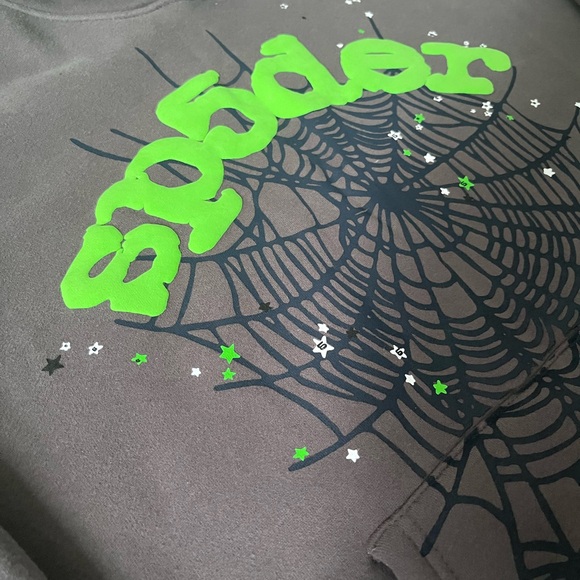 Sp5der Wait Web ‘Slate Grey’ Hoodie - Picture 2 of 5